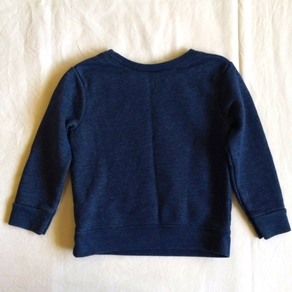 garanimals navy floral glitter graphic crewneck sweatshirt 2T toddler girls - Picture 6 of 6